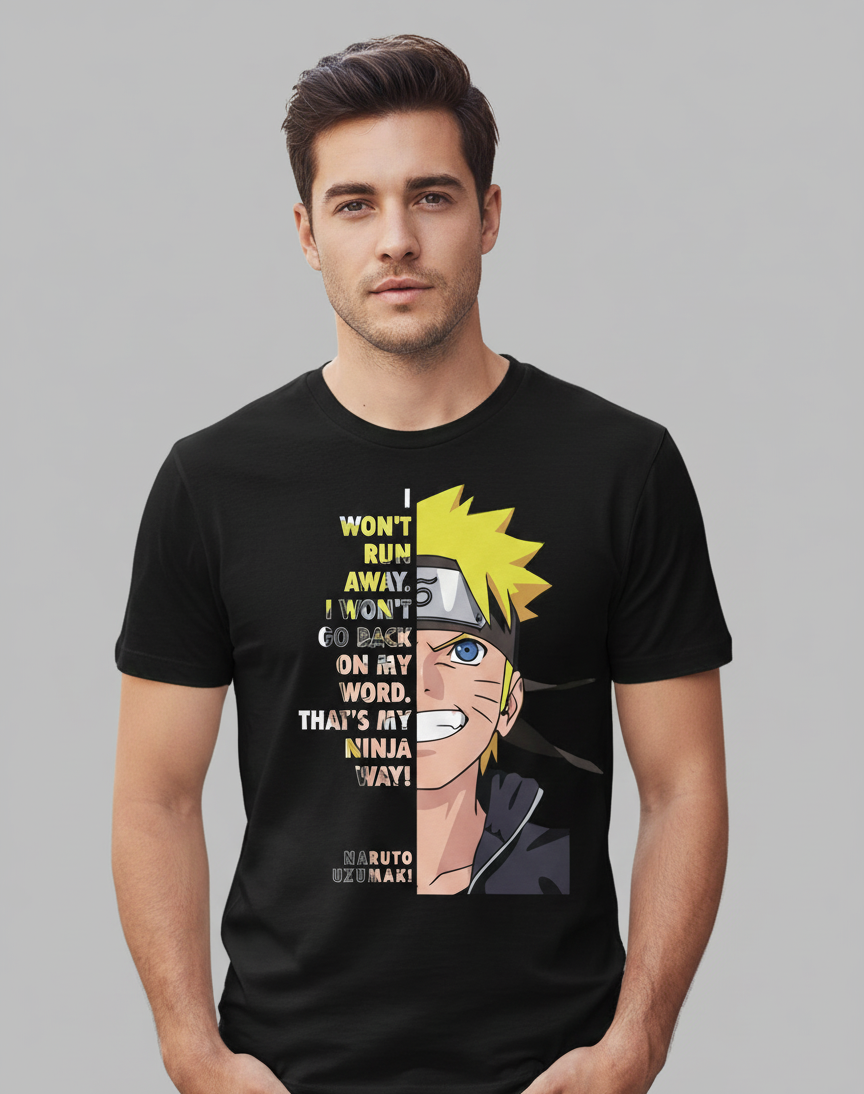 Unisex Naruto Printed Anime T-Shirt